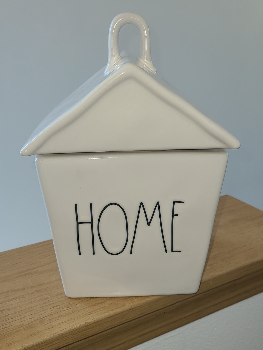 Rae Dunn White Ceramic Piece with Black Marking